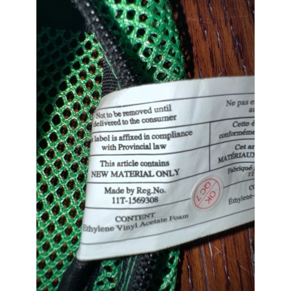 Jansport Green Mesh Backpack w/ Black Straps See Through Bookbag Beachbag - Picture 7 of 9